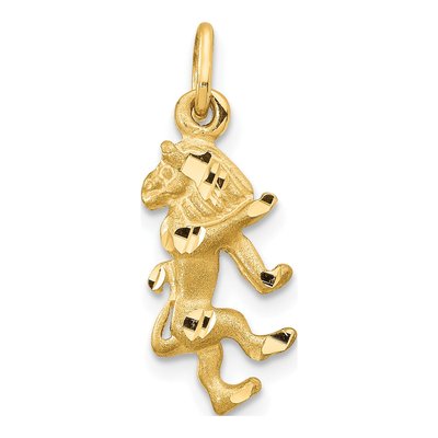 14K Yellow Gold Leo Zodiac Pendant