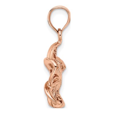 14K Rose Gold Plumeria Flower Pendant – view 3