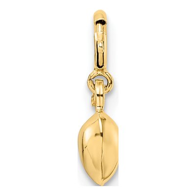 14K Yellow Gold Puffed Heart Charm – view 3