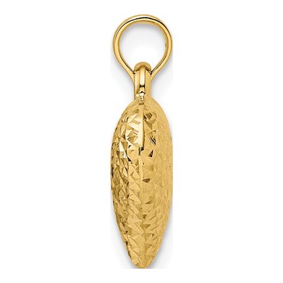 14K Yellow Gold Puffed Heart Pendant – view 3