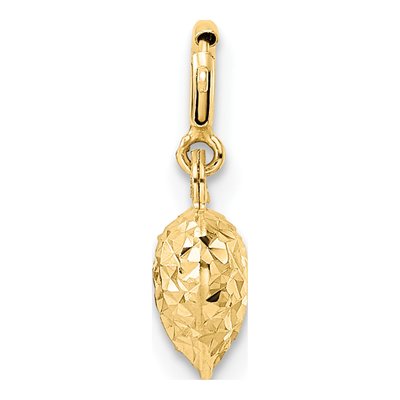 14K Yellow Gold Puffed Heart Charm – view 3