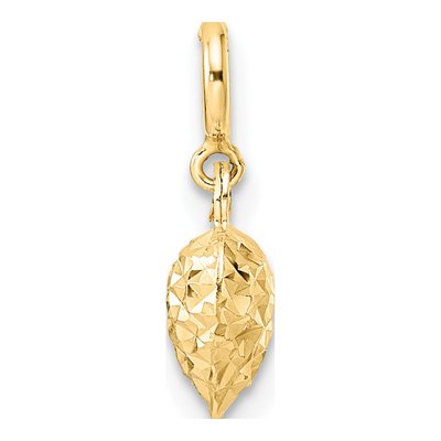 14K Yellow Gold Puffed Heart Charm – view 4