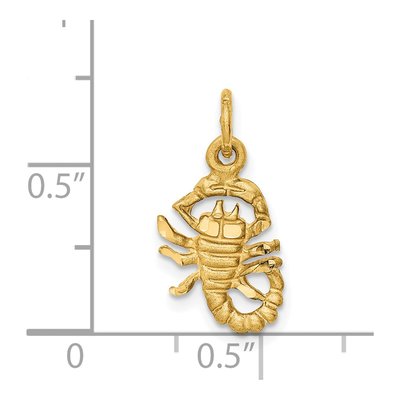 14K Yellow Gold Scorpio Zodiac Pendant – view 4