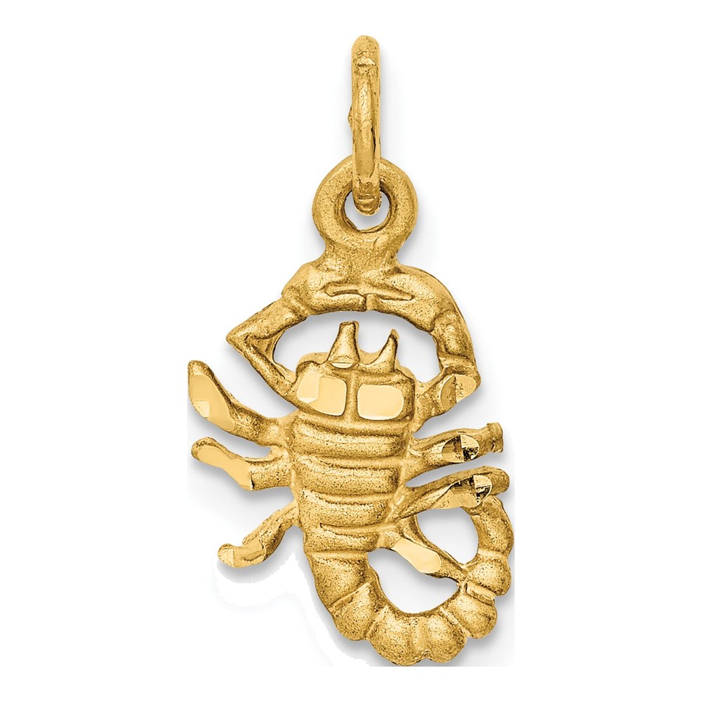 14K Yellow Gold Scorpio Zodiac Pendant