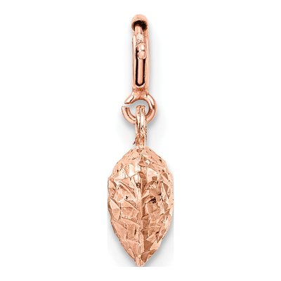 14K Rose Gold Puffed Heart Charm – view 3