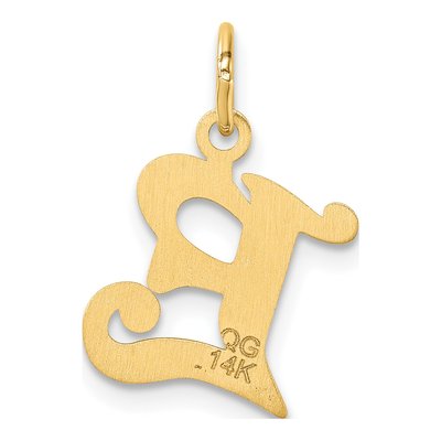 14K Yellow Gold Letter E Charm – view 4