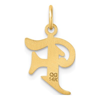 14K Yellow Gold Letter F Pendant – view 4