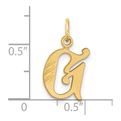 14K Yellow Gold Letter G Pendant – view 5