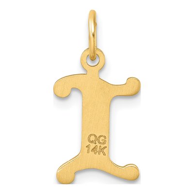 14K Yellow Gold Letter I Pendant – view 4