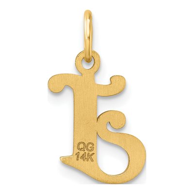 14K Yellow Gold Letter J Pendant – view 4