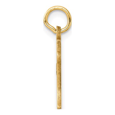 14K Yellow Gold Diamond-Cut Letter K Charm – view 3