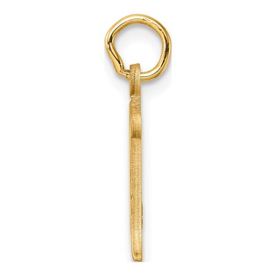 14K Yellow Gold Diamond-Cut Letter M Charm – view 3