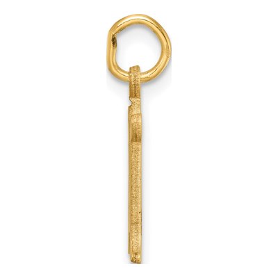 14K Yellow Gold Diamond-Cut Letter N Charm – view 3