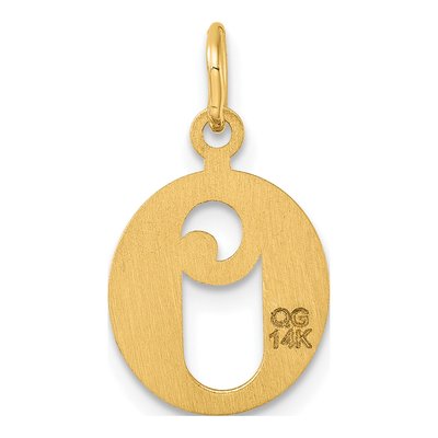 14K Yellow Gold Letter O Charm – view 4