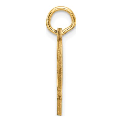 14K Yellow Gold Diamond-Cut Letter P Charm – view 3