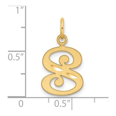 14K Yellow Gold Letter S Pendant – view 5