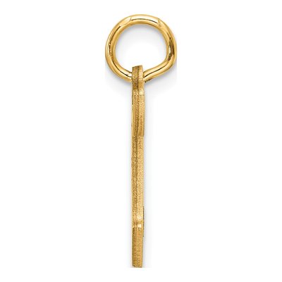 14K Yellow Gold Diamond-Cut Letter T Charm – view 3