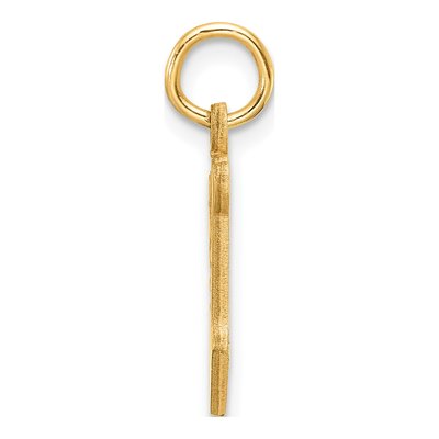 14K Yellow Gold Letter V Pendant – view 3