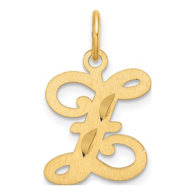 14K Yellow Gold Letter Z Charm
