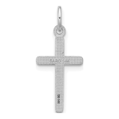 14K White Gold Cross Pendant – view 3