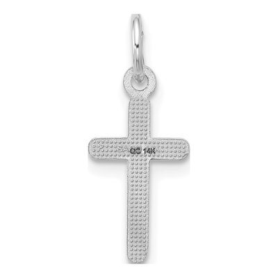 14K White Gold Cross Pendant – view 3