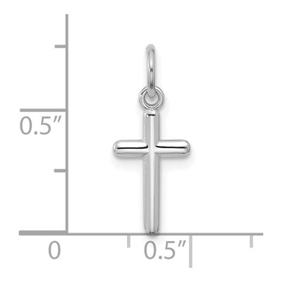 14K White Gold Cross Pendant – view 4