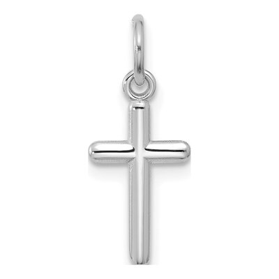 14K White Gold Cross Pendant