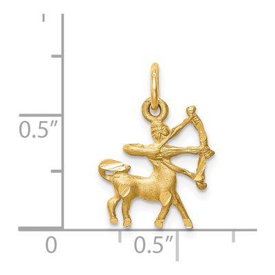 14K Yellow Gold Sagittarius Zodiac Charm – view 4
