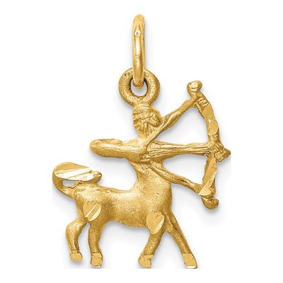 14K Yellow Gold Sagittarius Zodiac Charm