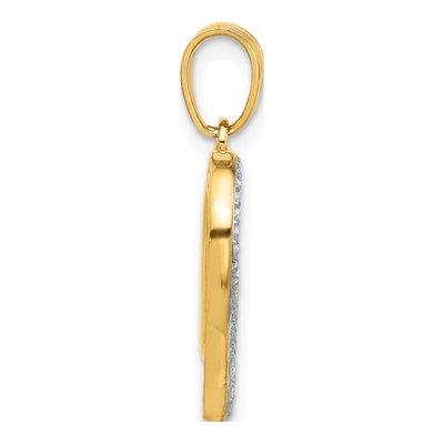 14K Yellow Gold Infinity Heart Pendant – view 3