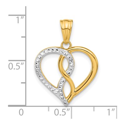 14K Yellow Gold Infinity Heart Pendant – view 5