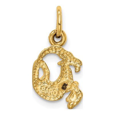 14K Yellow Gold Capricorn Zodiac Charm – view 5