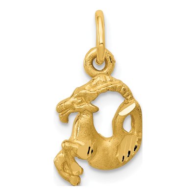 14K Yellow Gold Capricorn Zodiac Charm
