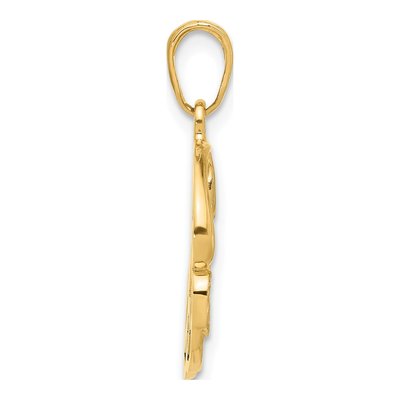 14K Yellow Gold MOM Fancy Pendant – view 3