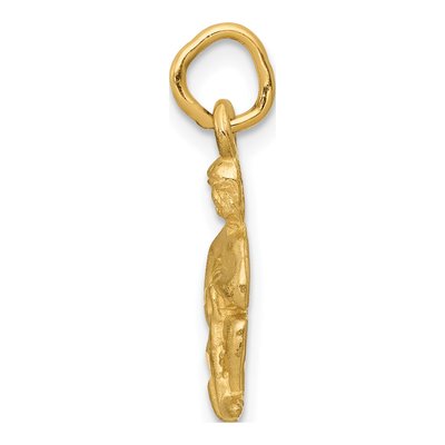 14K Yellow Gold Aquarius Zodiac Pendant – view 3