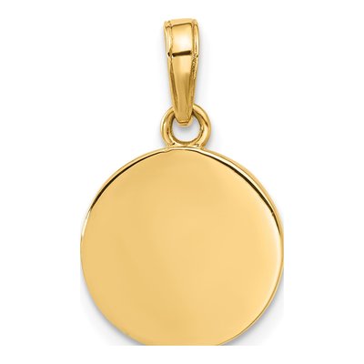 14K Yellow Gold It's Girl Pink Enamel Pendant – view 4