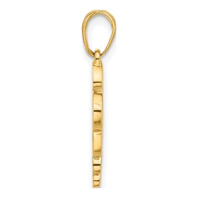 14K Yellow Gold It's GIRL Heart Pendant – view 3