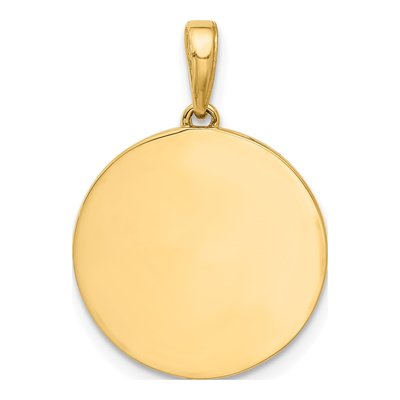 14K Yellow Gold It's Boy Diamond-Cut Pendant – view 4