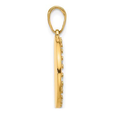 14K Yellow Gold Diamond-Cut It's Girl Pendant – view 3