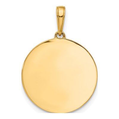 14K Yellow Gold Diamond-Cut It's Girl Pendant – view 4