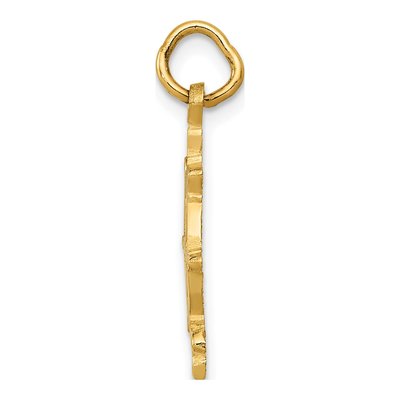 14K Yellow Gold Ships Wheel Pendant – view 3