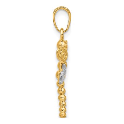 14K Yellow Gold Diamond-Cut Dragonfly Pendant – view 3