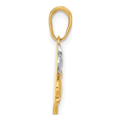14K Yellow Gold Clover Pendant – view 3