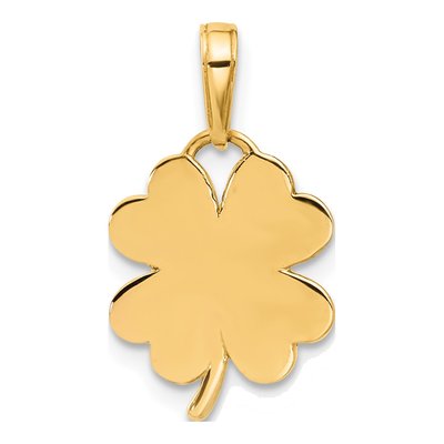 14K Yellow Gold Clover Pendant – view 4