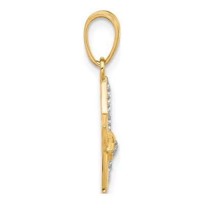 14K Yellow Gold Diamond-Cut Stars Pendant – view 3