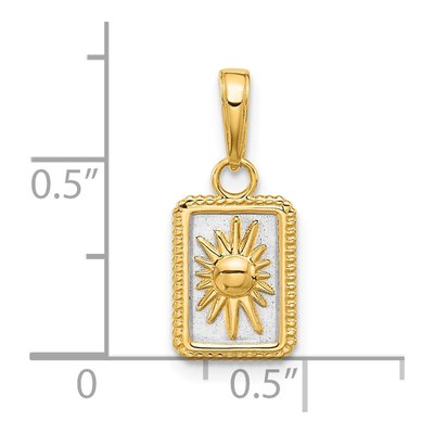 14K Yellow Gold Sun Frame Pendant – view 4
