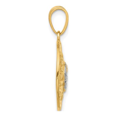 14K Yellow Gold Sun Moon Stars Pendant – view 3