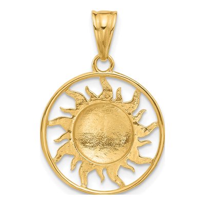 14K Yellow Gold Sun Moon Stars Pendant – view 4