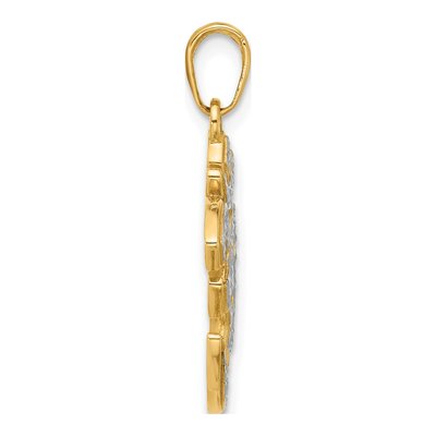14K Yellow Gold Diamond-Cut Om Pendant – view 3