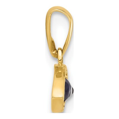 14K Yellow Gold CZ Evil Eye Pendant – view 3